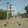 铁路铝合金梯车 接触网维修用梯车 铝合金折叠梯车