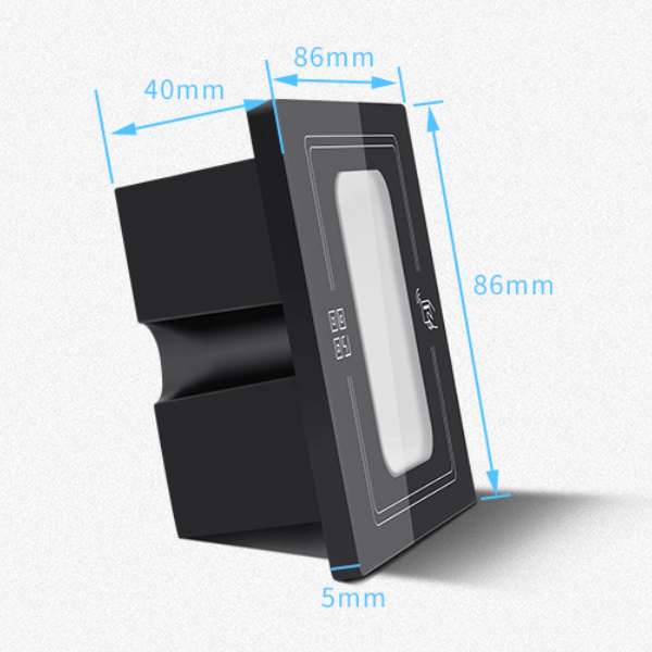 广州盛炬【R7-QR】二维码门禁读卡器（尺寸图） 