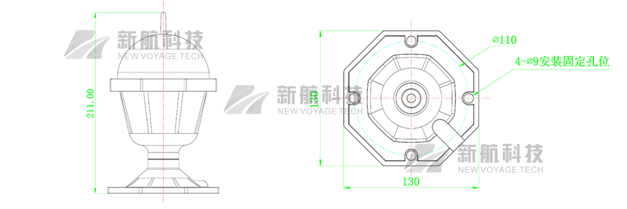 A型低光强障碍灯主要技术参数,低光强障碍灯,新航科技低光强障碍灯