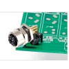 M12*1孔型弯角插座PCB电路板焊接封装
